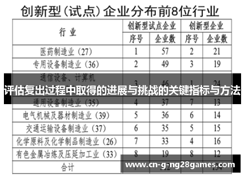 评估复出过程中取得的进展与挑战的关键指标与方法