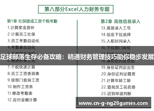 足球部落生存必备攻略：精通财务管理技巧助你稳步发展